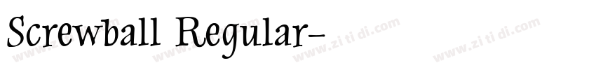 Screwball Regular字体转换